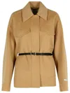 Sportmax 'cantor' Camel Virgin Wool Jacket In Neutral