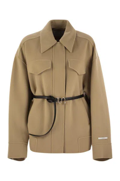 Sportmax Cantore - Double Wool Caban In Brown