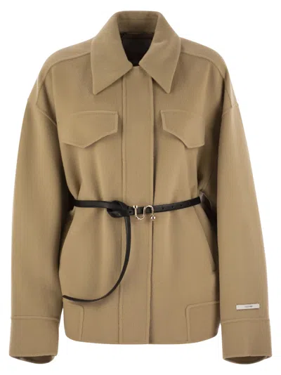 Sportmax Cantore Double Wool Caban In Green