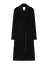 Sportmax Double-faced Robe Coat Clothing In Black