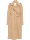 Sportmax Single Breasted Coat In Beige