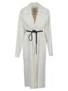 Sportmax White Abbot Coat In Neutral