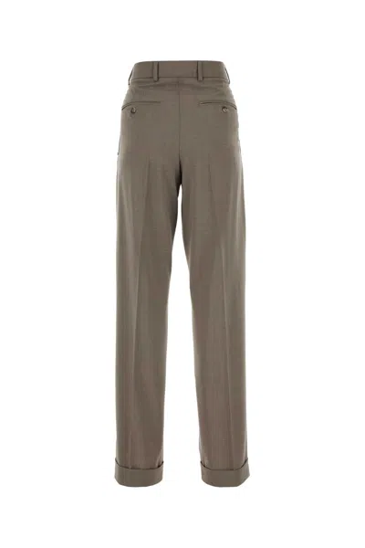 Sportmax Cappuccino Wool Ferito Pant In Tortora