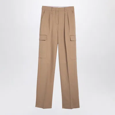 SPORTMAX SPORTMAX CARAMEL-COLOURED CARGO TROUSERS