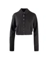 Sportmax Virgin Wool Cardigan With Classic Collar And Retro Charm In Black