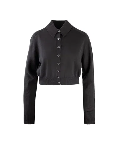 Sportmax Perseus Dark Brown Cardigan In Black