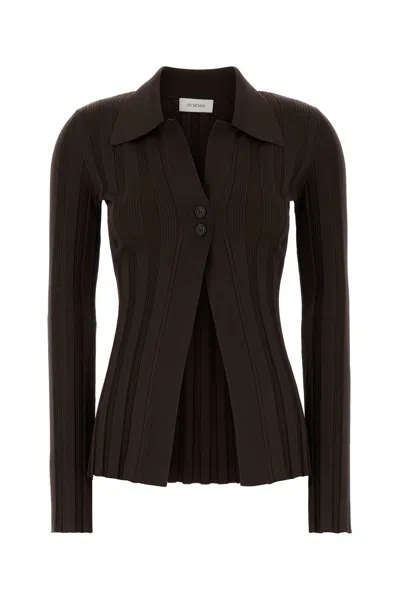 Sportmax Albio1234 Stretch Viscose Blend Cardigan In Brown