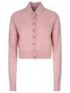 Sportmax Soft Fit Wool Cropped Cardigan Clothing In Pink