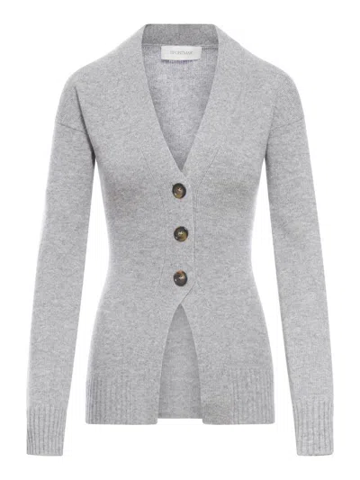 Sportmax Cardigan Sweater In Grey