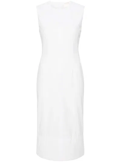 Sportmax Cariddi Crepe Midi Dress In White