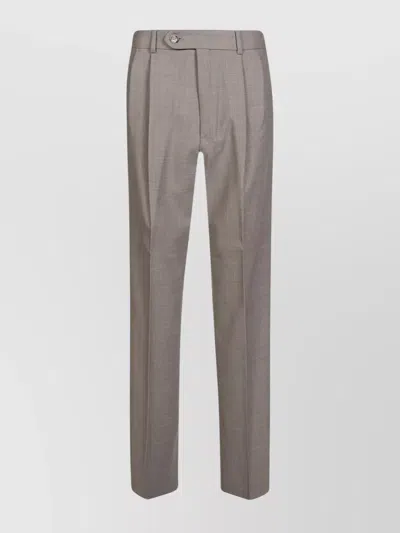 Sportmax Tailored Carrot Pants With Textured Fabric In Gray