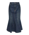 Sportmax Indigo Casa Denim Midi Skirt In Black