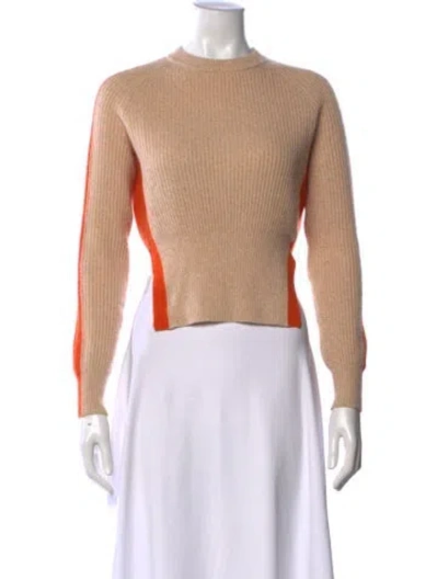 Pre-owned Sportmax Cashmere Colorblock Pattern Sweater In Neutrals