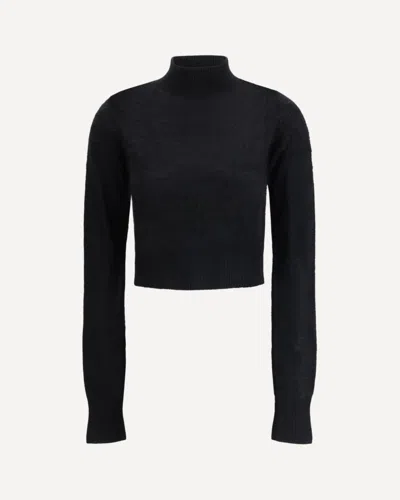 Sportmax Cashmere Cropped Sweater In Black