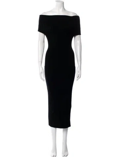 Pre-owned Sportmax Cashmere Long Dress W/ Tags In Black