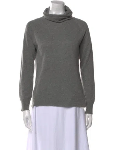 Pre-owned Sportmax Cashmere Turtleneck Sweater In Gray