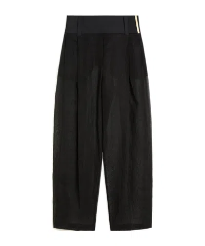 Sportmax Spsfavetta Panel-detail Trousers In Animal Print
