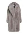 Sportmax Long-sleeved Coat In Gray
