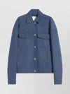 Sportmax Celso Jacket With Chest Pockets And Long Sleeves In Blue
