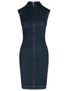 Sportmax Cerea Dark Blue Cotton Dress In Blue
