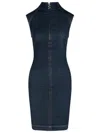 Sportmax Cerea Dark Blue Cotton Dress In Blue