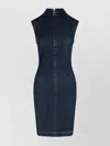 Sportmax Cerea Dark Blue Cotton Dress In Blue