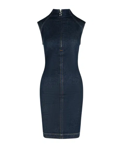 SPORTMAX SPORTMAX CEREA ZIP DETAILED DENIM DRESS