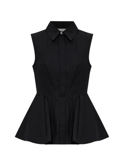 Sportmax Certosa Pleated-detail Shirt In Black