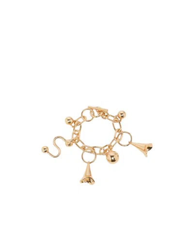 Sportmax Chain Bracelet With Charm In Gold