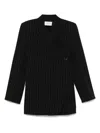 Sportmax Chalk-striped Blazer With Crossover Fastening