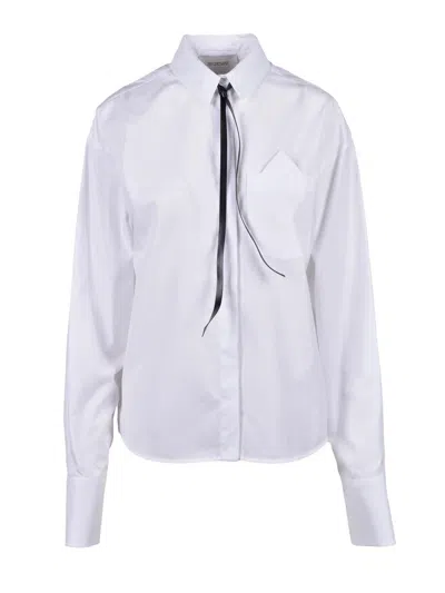 Sportmax Chalk White Removable Strap Cotton Shirt