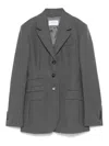 Sportmax Grey Wool Single-breasted Jacket In Grey