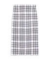 Sportmax Check-pattern Midi Skirt In Gray
