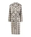 Sportmax Check-print Double-breasted Trench Coat In Nude