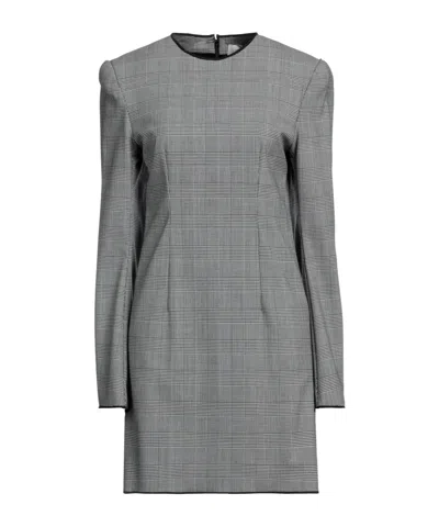 Sportmax Checked Flannel Dress In Gray