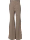 Sportmax Checked Flared Trousers In Brown