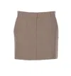 Sportmax Checkered Mini Skirt Pockets In Beige