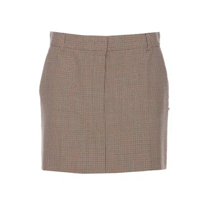 SPORTMAX CHECKED MINI SKIRT