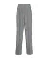 Sportmax Chevron-knit High-waisted Trousers In Gray