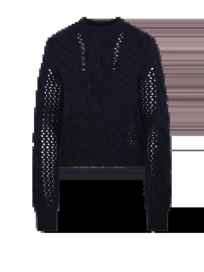 Sportmax Chic Wool Blend Sporty Top In Blue