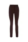 Sportmax Pantalone Skinny Ricetta In Nylon Stretch Cioccolato Donna In Dark Brown