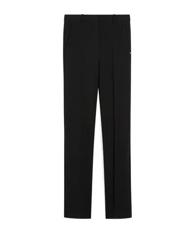 Sportmax Side-slit Trousers In Black
