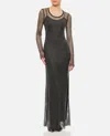 Sportmax Embellished Semi-sheer Cinese Gown In Black