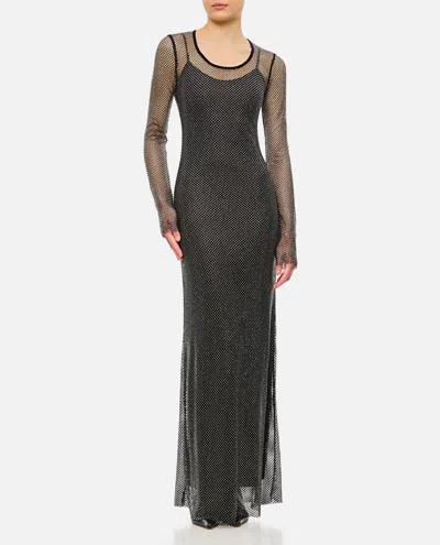 SPORTMAX CINESE CRYSTAL LONG DRESS
