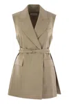 Sportmax Ciurma Sleeveless Suit Vest In Gray