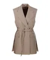Sportmax Ciurma Sleeveless Suit Vest In Gray
