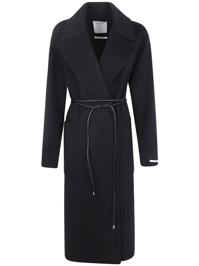 Sportmax Classic "abbot" Coat Clothing In Black