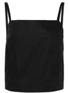 Sportmax Woman Top Black Size 8 Cotton In Black