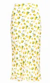 Sportmax Women's Vanilla Long Skirt With Silk Lemon Print