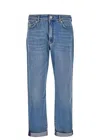 Sportmax Logo Patch Straight Leg Jeans In Blue